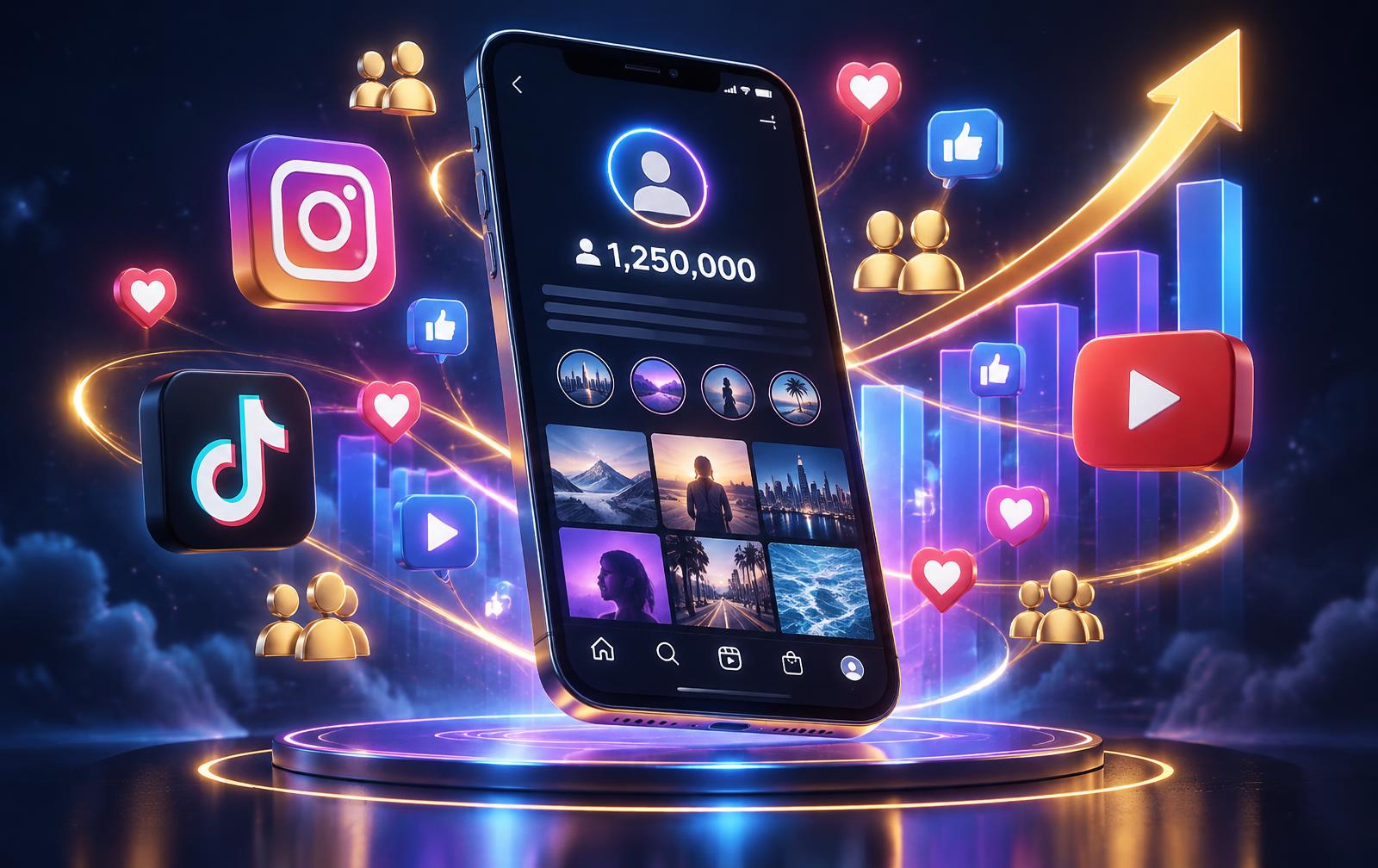 Social media growth dashboard
